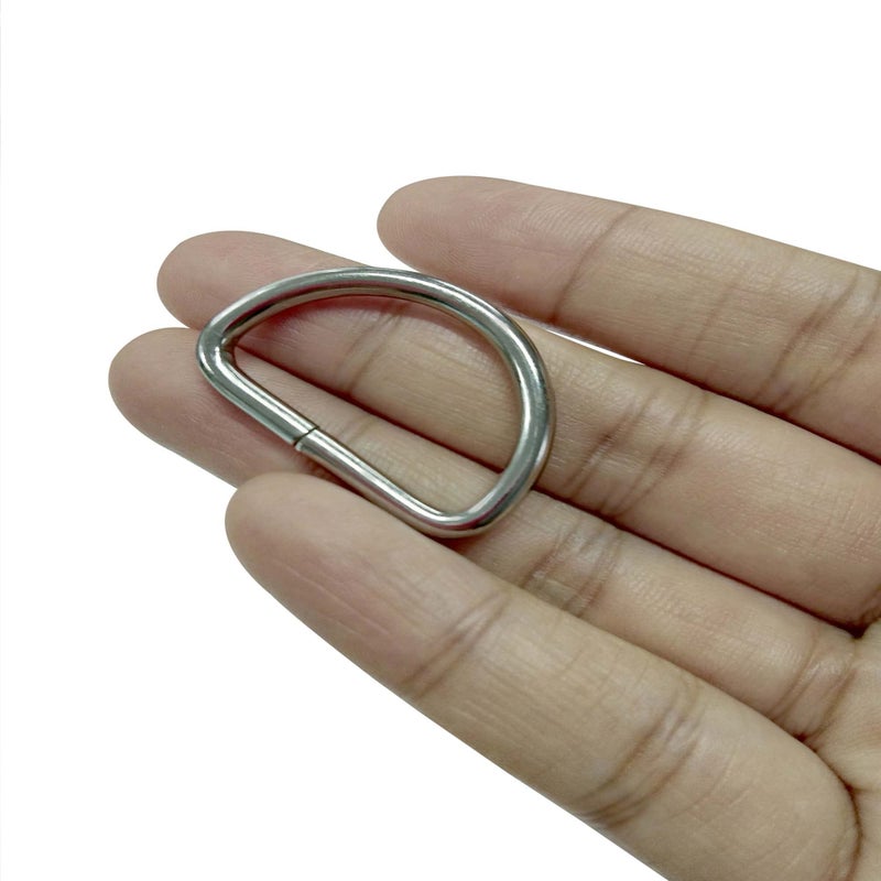 TSJ 50 Pack of Metal D Rings Heavy Duty 1 Inch D-rings for Sewing, Keychains, Belts and Dog Leash - Image 3